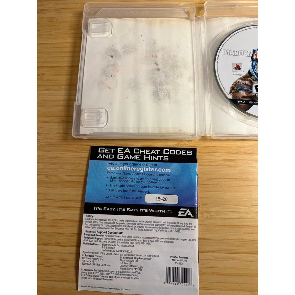 PS3 Madden NFL 08 Complete CIB Sony‎ PlayStation 3 EA Sports